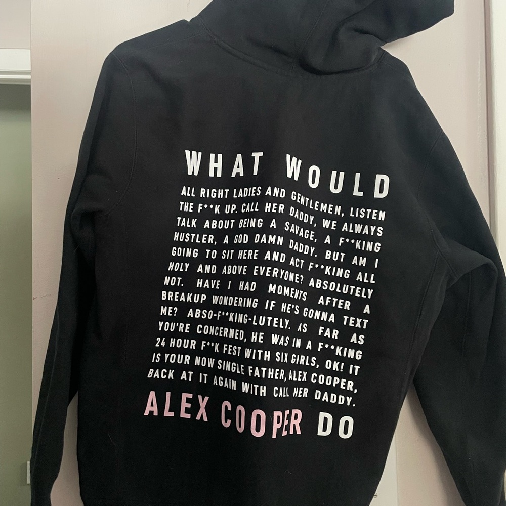 Barstool Black Hoodie “What Would Alex Cooper Do”